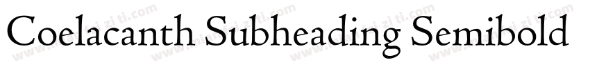 Coelacanth Subheading Semibold字体转换